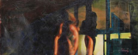 He and She, Drawing on Glass